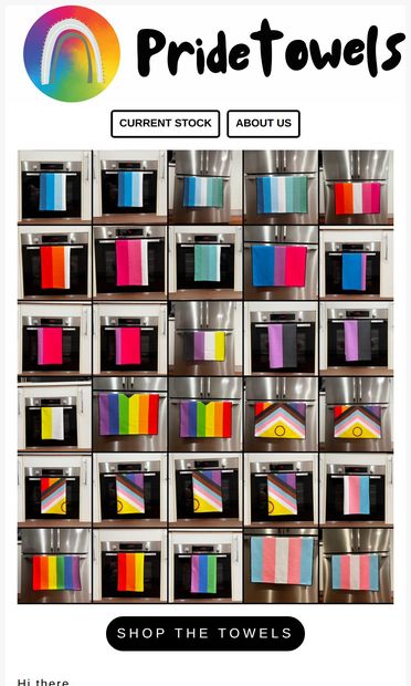How it started: a tea towel, a moment, and two sisters - email from Pride Towels
