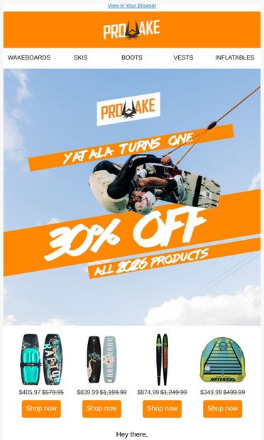 PROWAKE YATALA TURNS 1! - email from ProWake