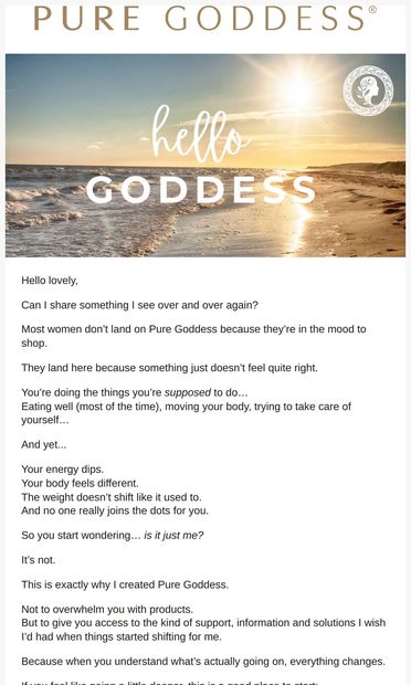 This might be what you’re actually looking for… - email from Pure Goddess