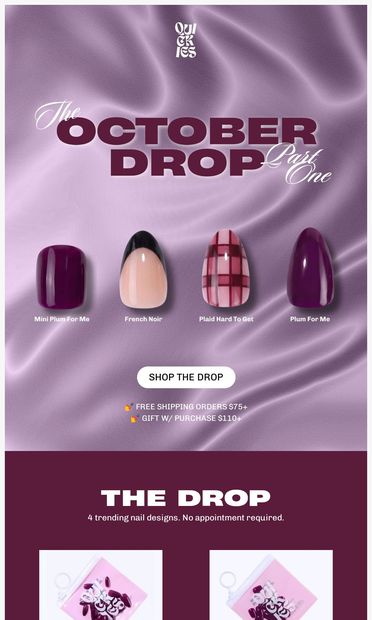 Just Dropped: October Nails 🎃💜💅 - email from Quickies