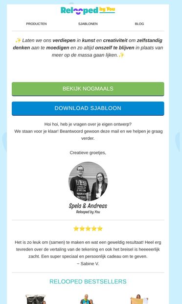 Laat je ideeën vrij stromen - email from Relooped