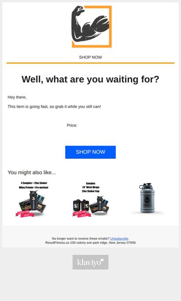 Did you see something you liked? - email from Results Box