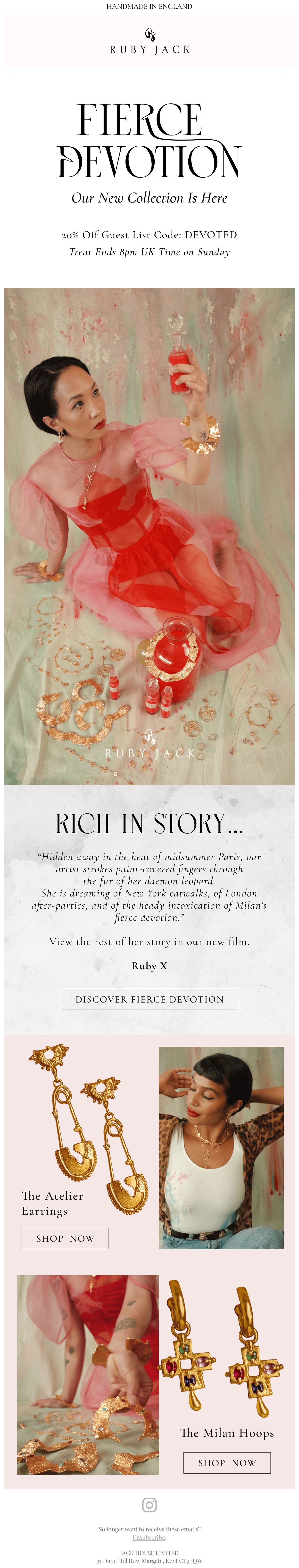 FIERCE DEVOTION - email from Ruby Jack