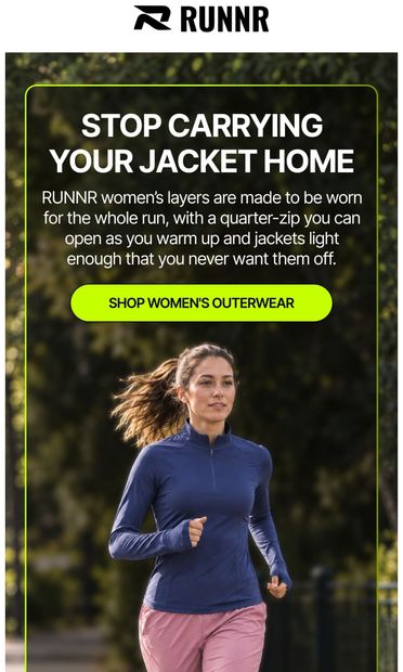 Three layers for three kinds of morning - email from RUNNR Activewear