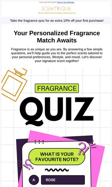 Can't Find What You're Looking For? - email from Scentrique