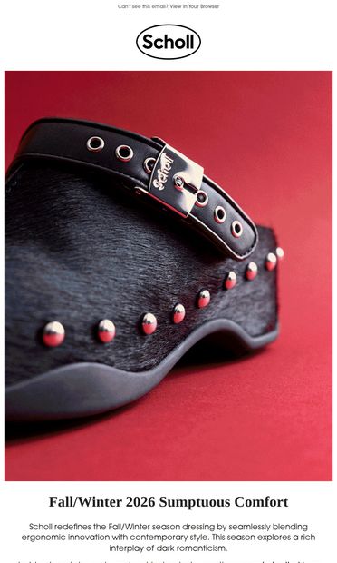 Fall/Winter 2026 Sumptuous Comfort - email from Scholl Shoes