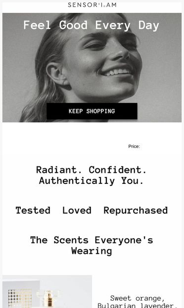 The scents everyone's wearing - email from Sensoriam