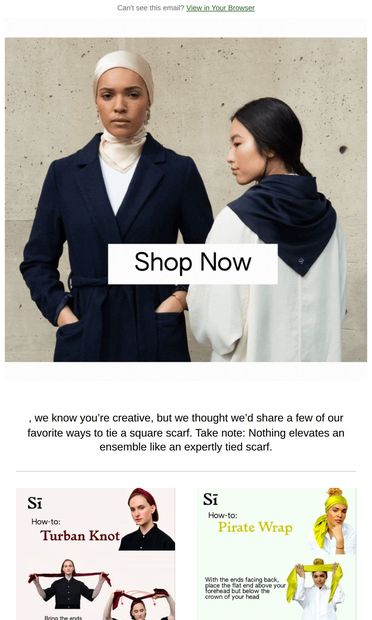 We've Got Some Products and Styles We Think You'll Enjoy - email from Si Silks