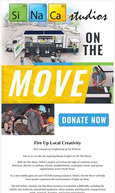 Discover Glass Magic On The Move! - email from SiNaCa Studios