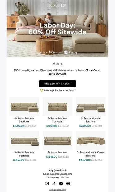 🤩 Hi there, $ Is Already Yours - email from Sofatica