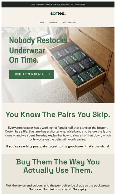 When did you last replace them? - email from Sorted.