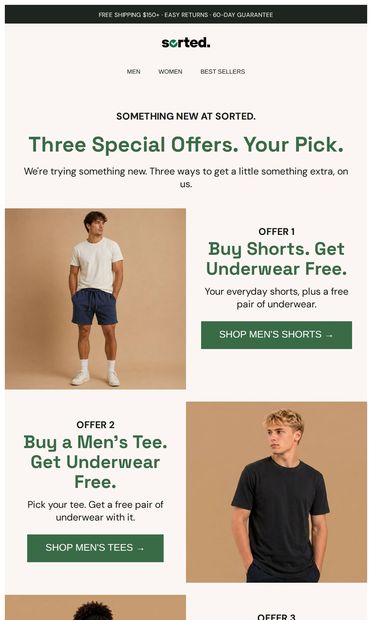 Something New at Sorted. 👀 - email from Sorted.