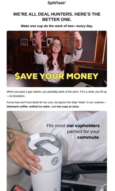 Girl Math: 2 Drinks + 1 Cup = Sanity - email from Splitflask