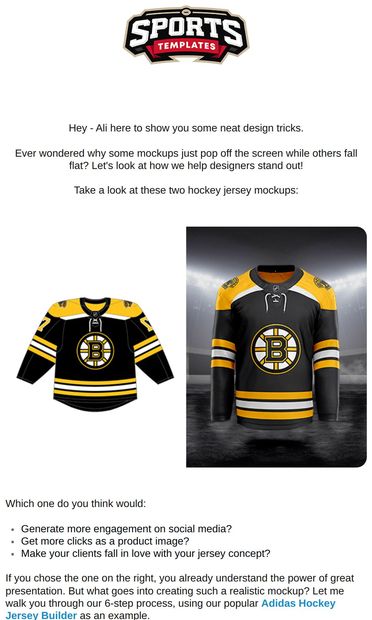 The Art & Science Behind Our Premium Sports Mockups. - email from SportsTemplates