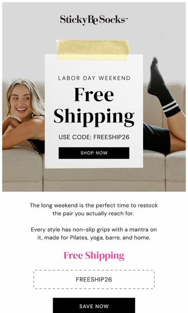 Free Shipping  📦 - email from Sticky Be Socks