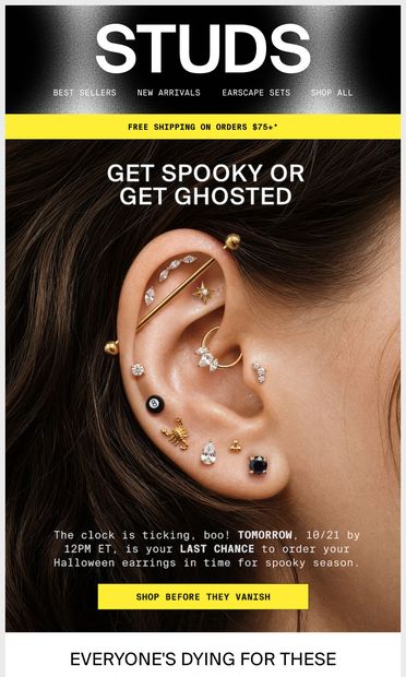 quick, before halloween disapp(ear)s 👻 - email from Studs