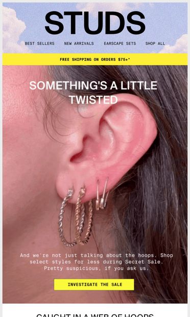 a very twisted secret sale 👀 - email from Studs