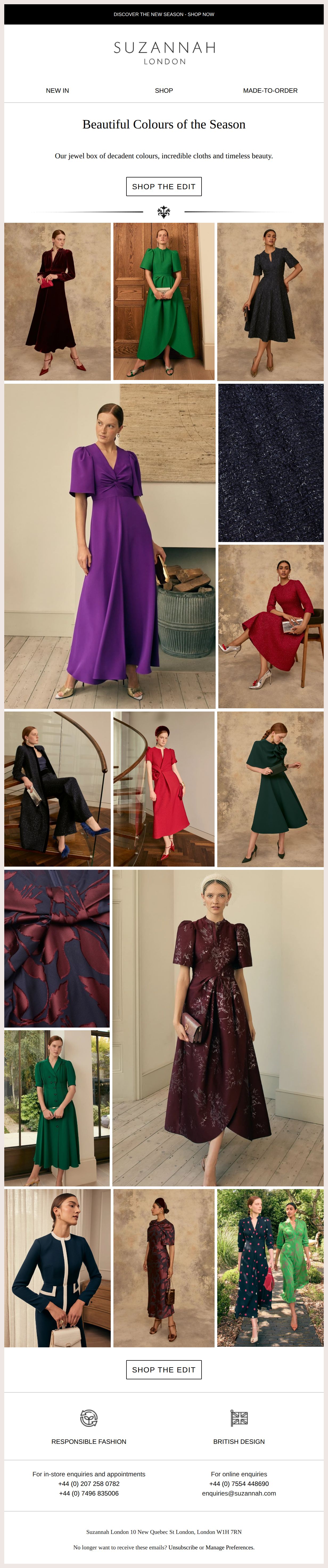 Beautiful Colours of the Season ✨ - email from Suzannah London