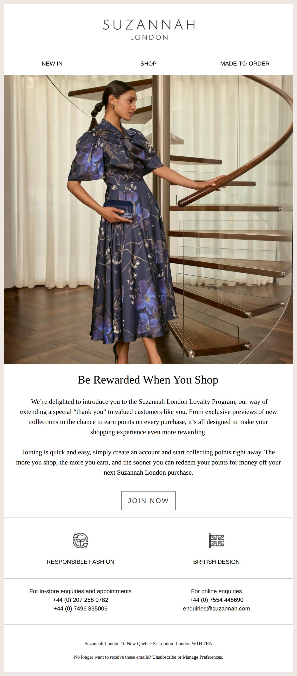 Unlock exclusive rewards - email from Suzannah London