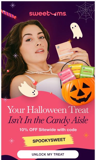 10% off sitewide (no tricks) 👻 - email from Sweetums