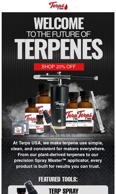 Welcome to Terps USA + 20% Off - email from Terps USA