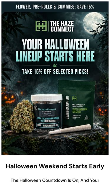 Your Halloween Starts Here! Shop Now 🎃 - email from The Haze Connect