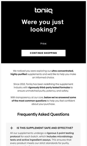 Did something catch your eye? - email from Toniiq