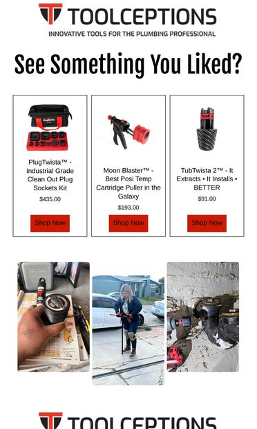 Did you see something you liked? - email from Toolceptions