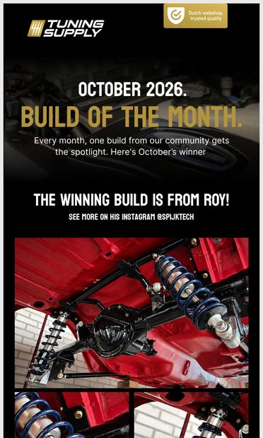 Build of the Month October is here! - email from Tuning Supply
