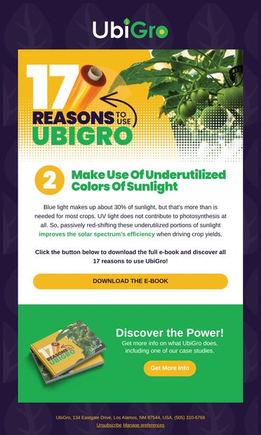 👎 You're Wasting Light... - email from UbiGro