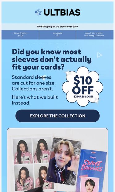 Say Goodbye to scissors and $10 off inside - email from ULTBIAS