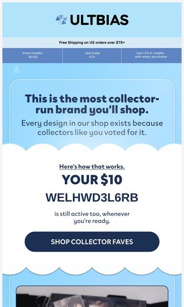 You get a vote (and $10 off) - email from ULTBIAS