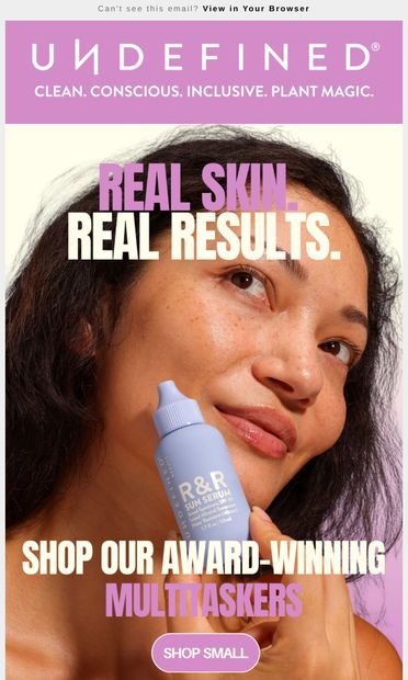 Real Skin. Real Results. ✌🏾 - email from Undefined
