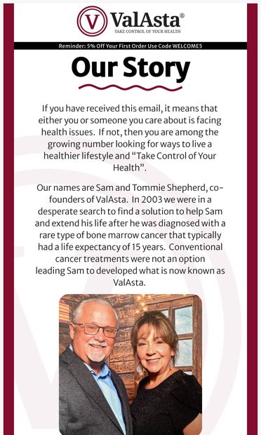 A note from our founders - email from ValAsta