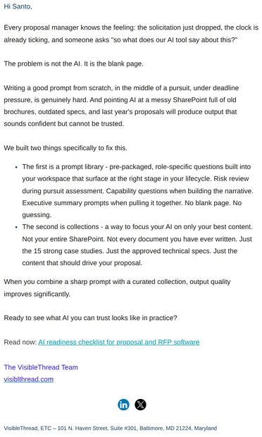 The blank page problem - and how we solved it - email from VisibleThread