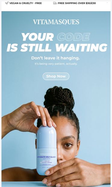You’re officially part of the glow fam 💫 - email from Vitamasques