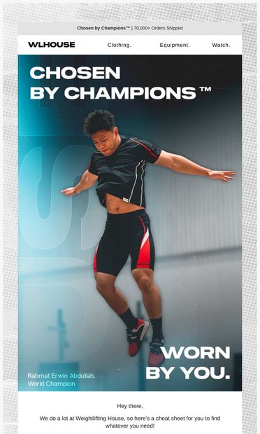 Here’s everything you’ll  ever need from us - email from Weightlifting House