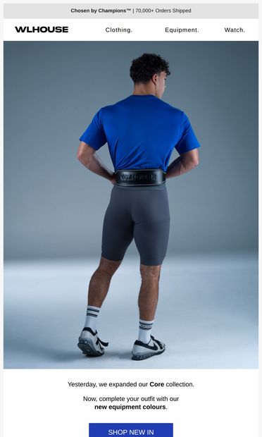 Shop new equipment colours - email from Weightlifting House