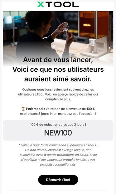 🤫  Le conseil de notre expert avant de valider votre commande... - email from xTool