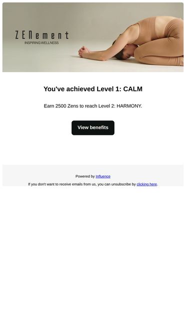 You've achieved a new Loyalty Tier! - email from Zenement