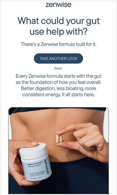 Find the gut support that fits you - email from Zenwise