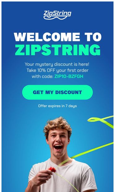 Welcome Zipster! - email from ZipString