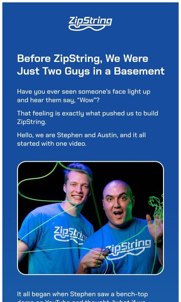 Meet The Brains Behind It All 🧠 - email from ZipString